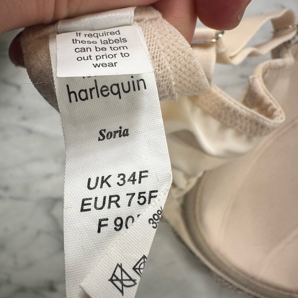 Harlequin Panache Soria Elegant Lace Embroidered Lingerie Set 34F M - Picture 9 of 13